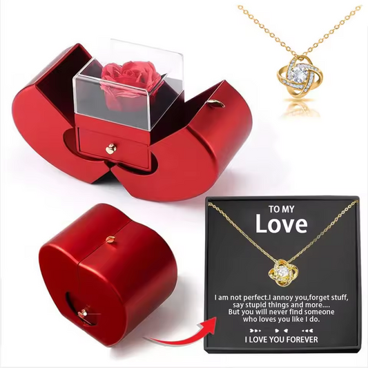 Forever Rose - Heart Box - With Message