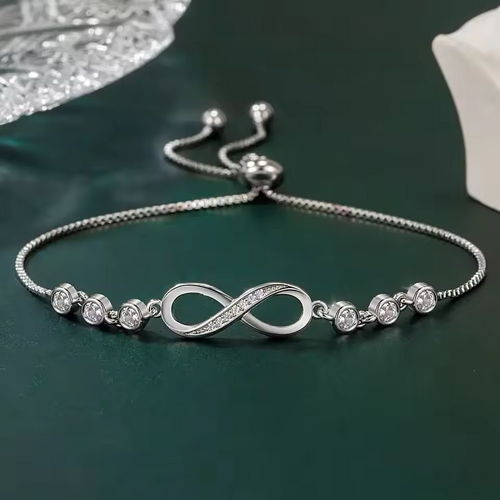 925 Sterling Silver Love Crystal Bracelet