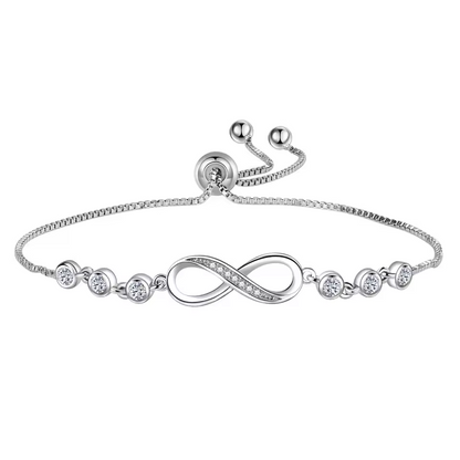 925 Sterling Silver Love Crystal Bracelet