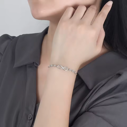 925 Sterling Silver Love Crystal Bracelet